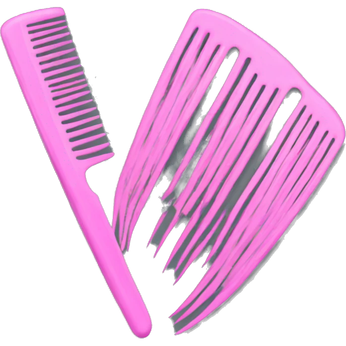 pink comb pink hair comb emoji