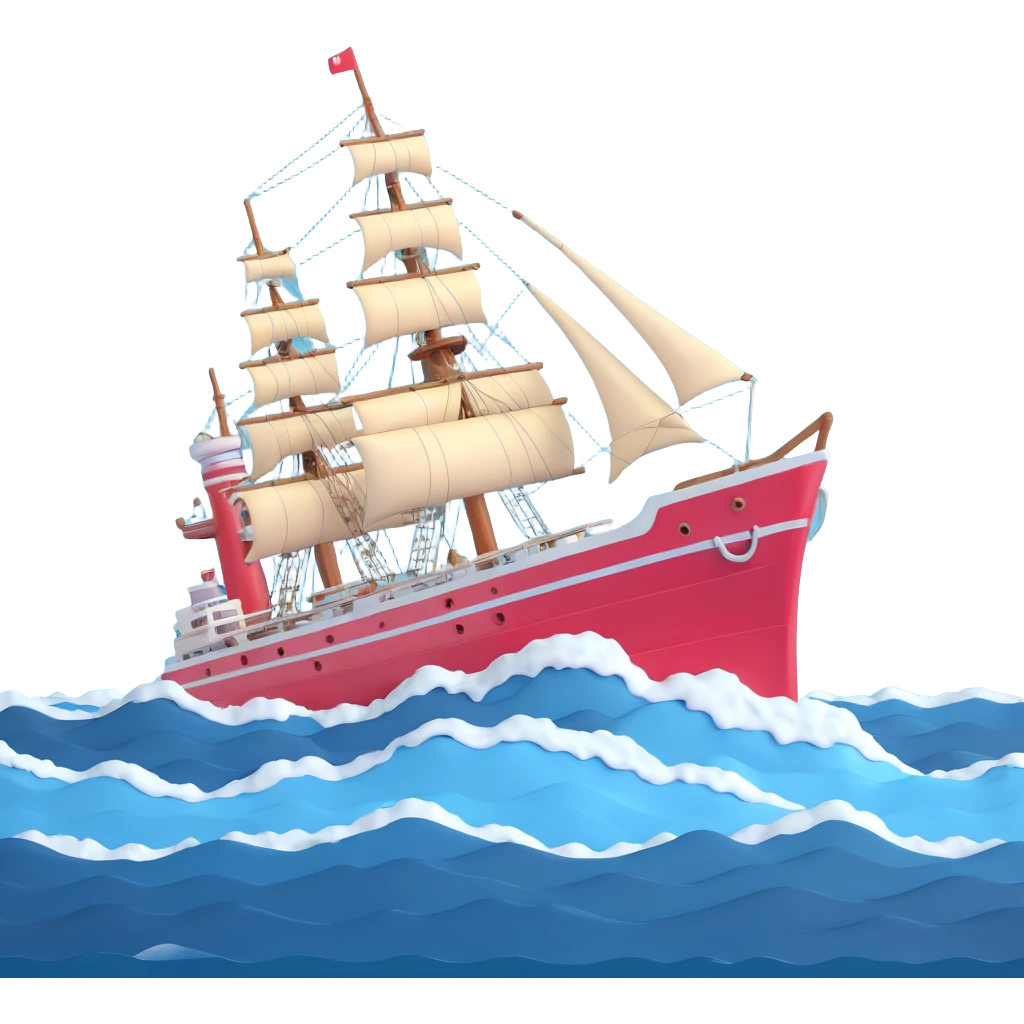 Old Soviet marine geology ship struggling in violent stormy ocean waves emoji