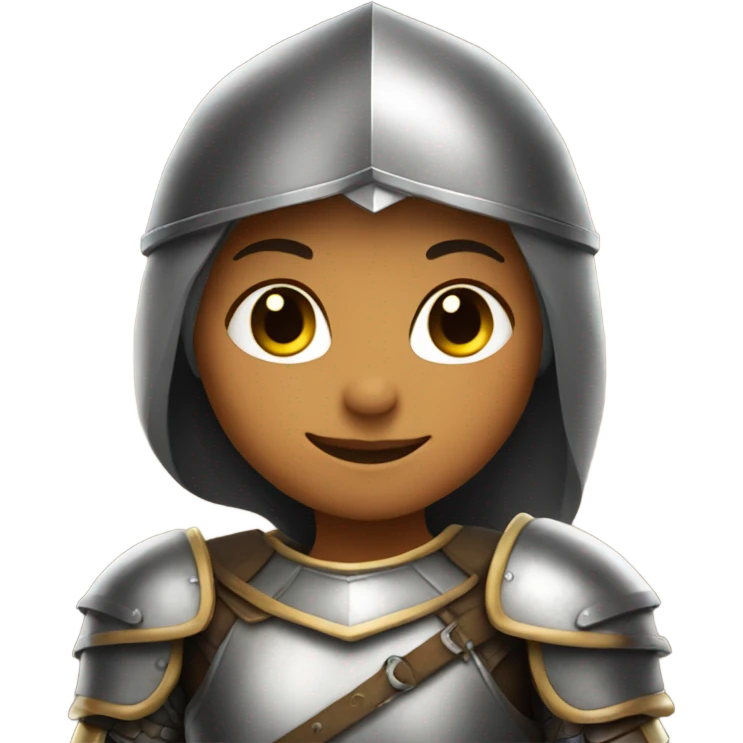 smiling girl in armor emoji