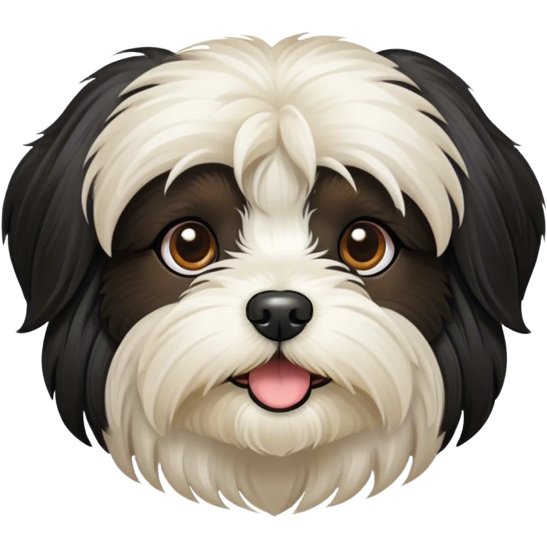 Black havanese face emoji
