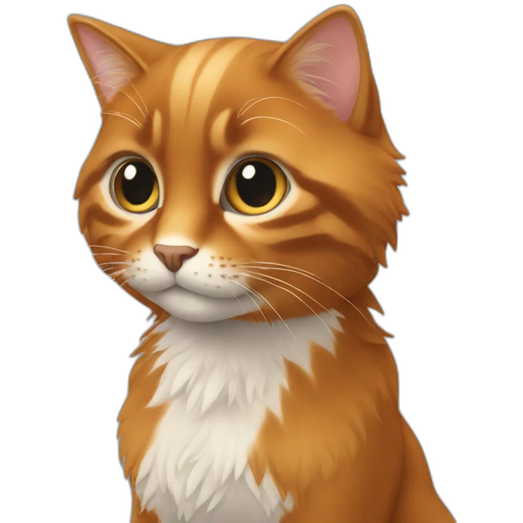 chat roux poils longs emoji