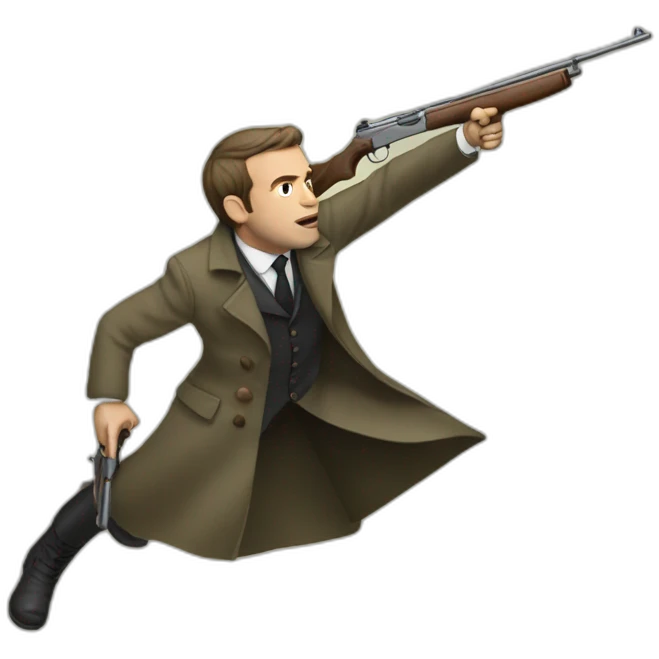 Emanuel Macron hunting emoji