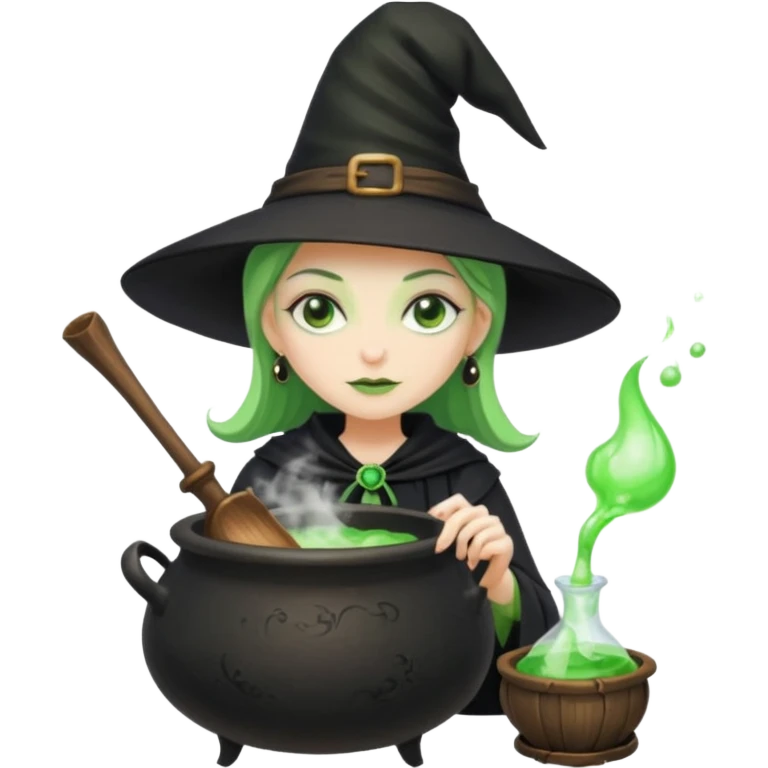 green witch cooking potion emoji