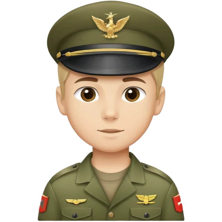military boy wearing cap emoji