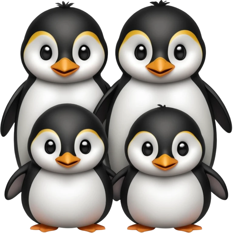 
Penguins smiling with eyes emoji