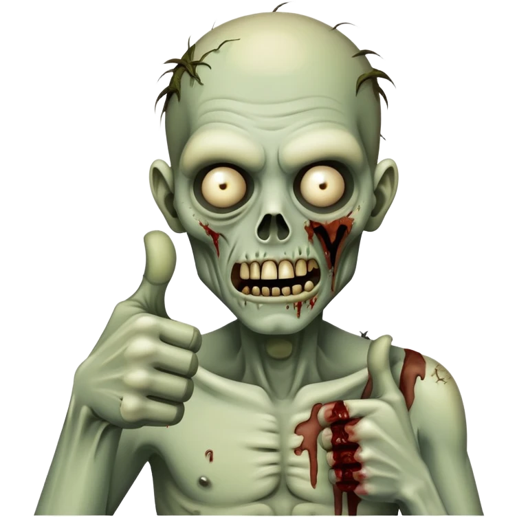 zombie giving thumbs up emoji