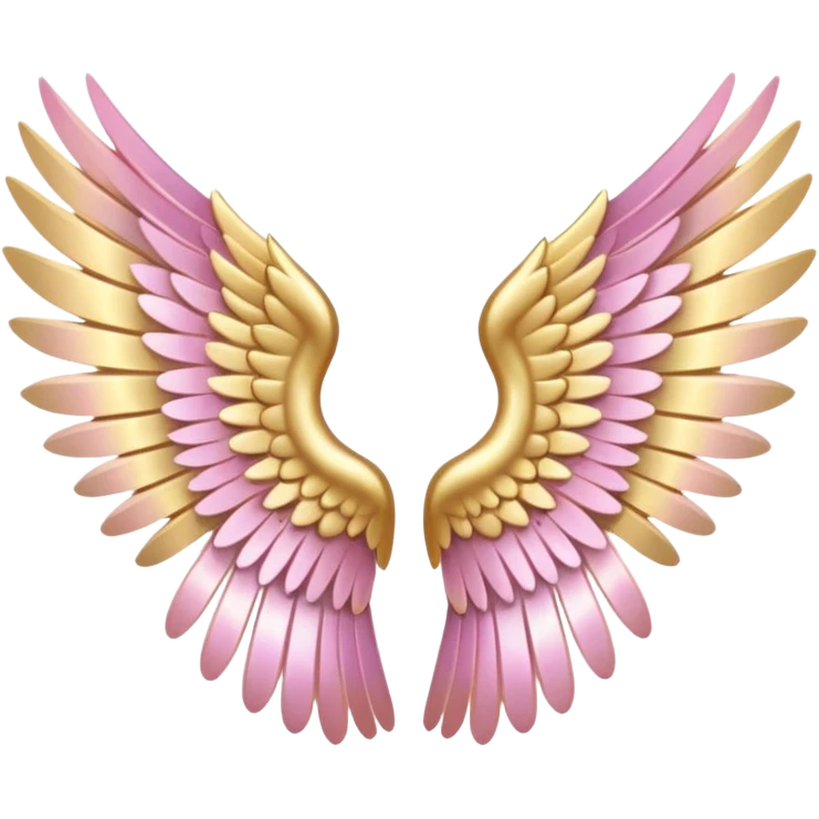 Light pink and gold wings  emoji