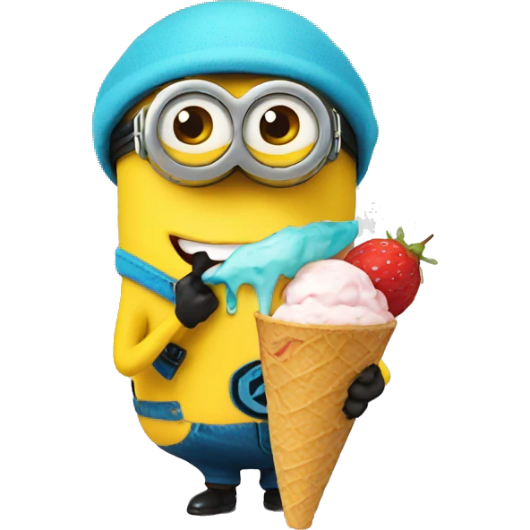 Minion with icecream emoji