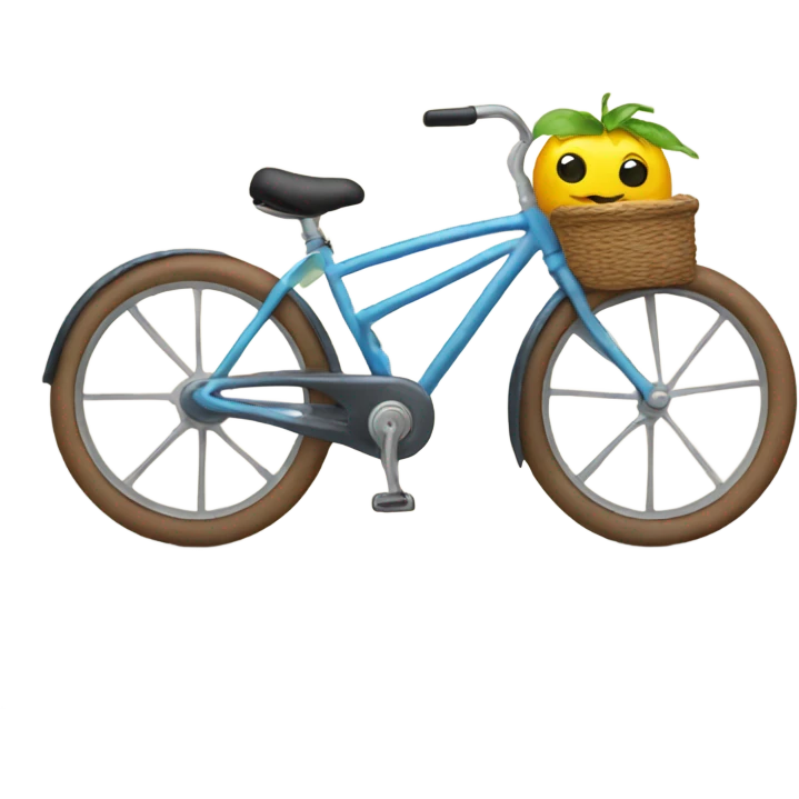 bicycle saying goodbye emoji