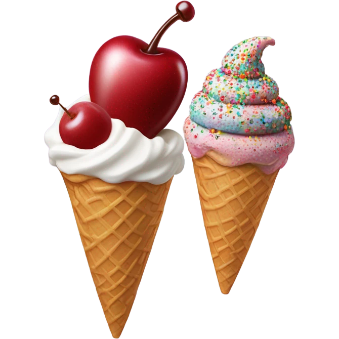 Ice cream eating ice cream emoji