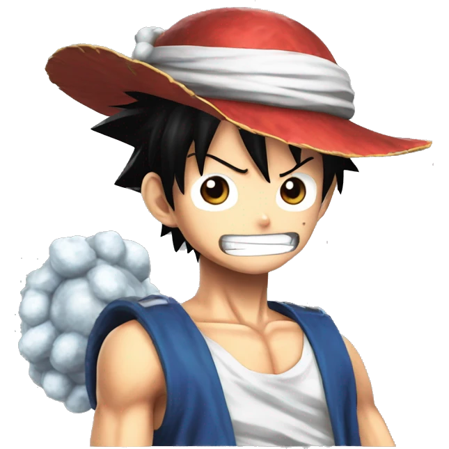 Luffy gear 5 laugjing emoji