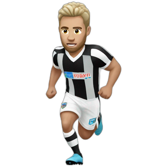 newcastle player running white skin emoji
