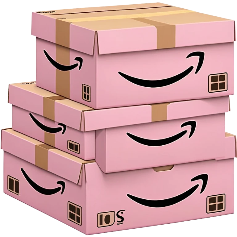 Light pink amazon boxes  emoji