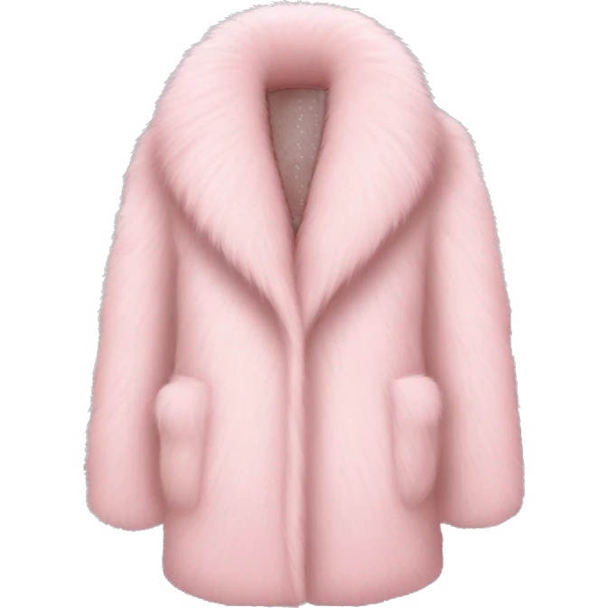 Long pale pink Pink fur coat emoji