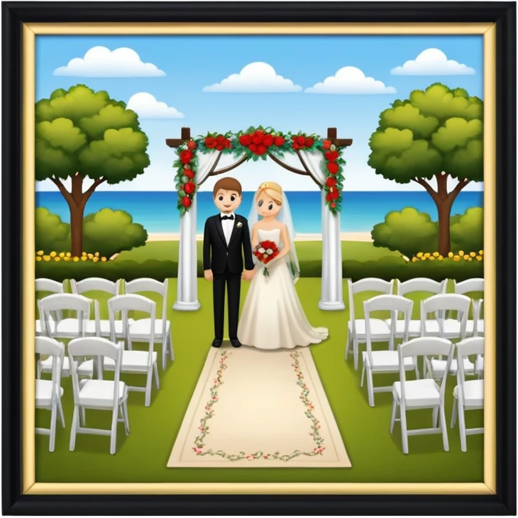 american wedding place. emoji