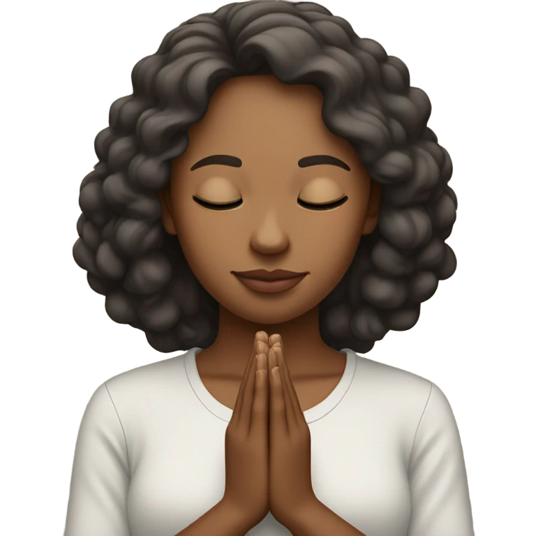 Standing woman praying emoji