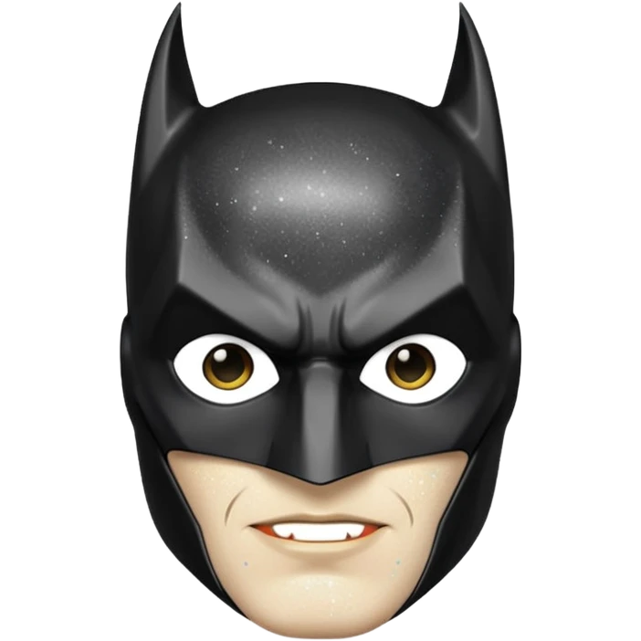 glitter batman white emoji