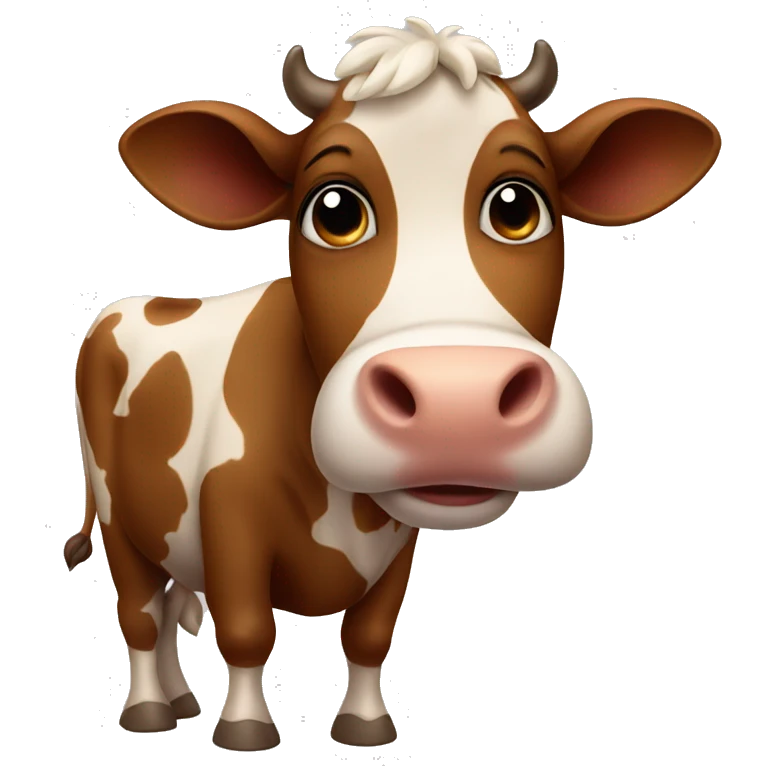 cute brown cow emoji