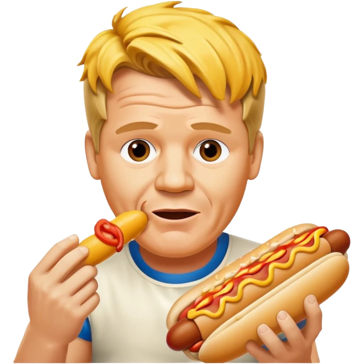 gordon ramsay eat hotdog emoji