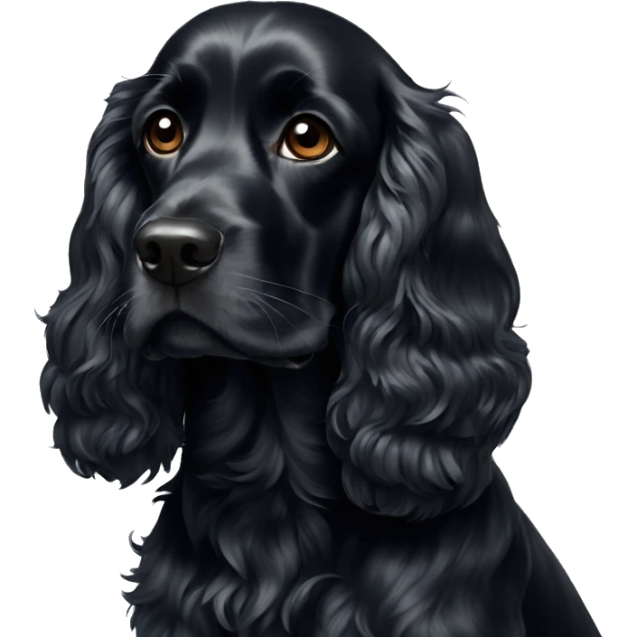 Black cocker spaniel  emoji