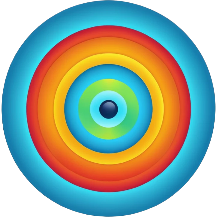 a cyan circle with thermal camera effect emoji