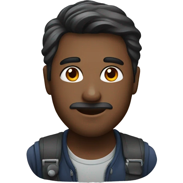 male portrait with hearign aid emoji