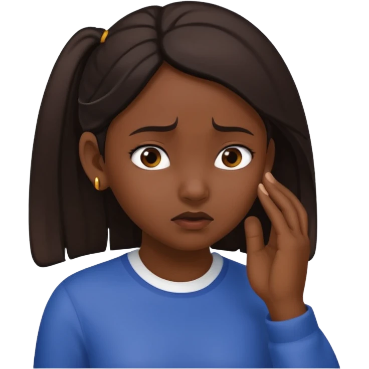 👧🏾👂🏾🤏🏾 pinching ear girl emoji