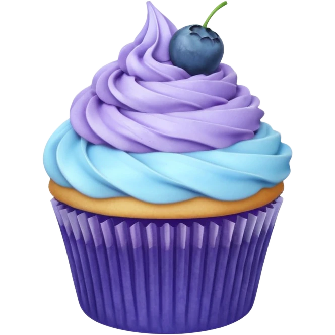 Blueberry lavender lemonade cupcake  emoji