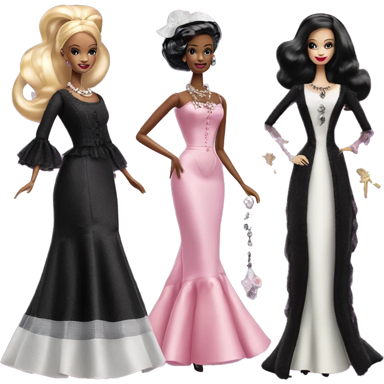 1915 Southern Belle Debut Barbie CC,Morticia Addams,modeling, sparkling black octopus tails  emoji