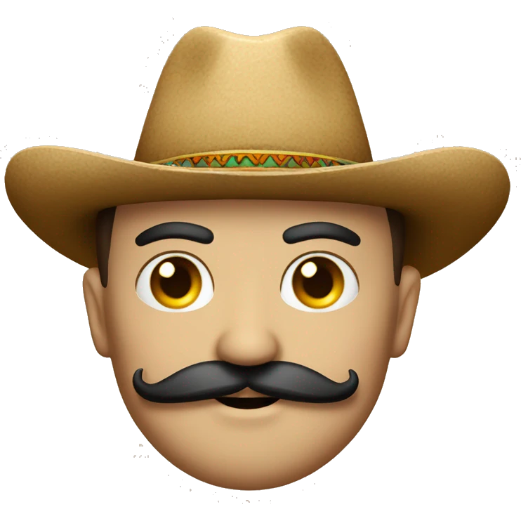 señor con bigote y sombrero emoji