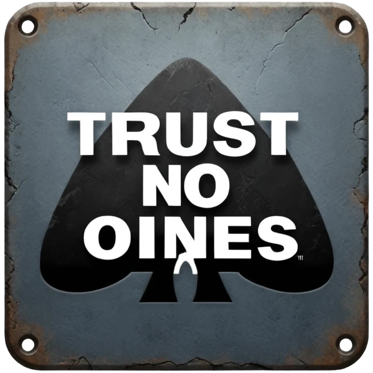 trust no one x-files inspired lettering emoji