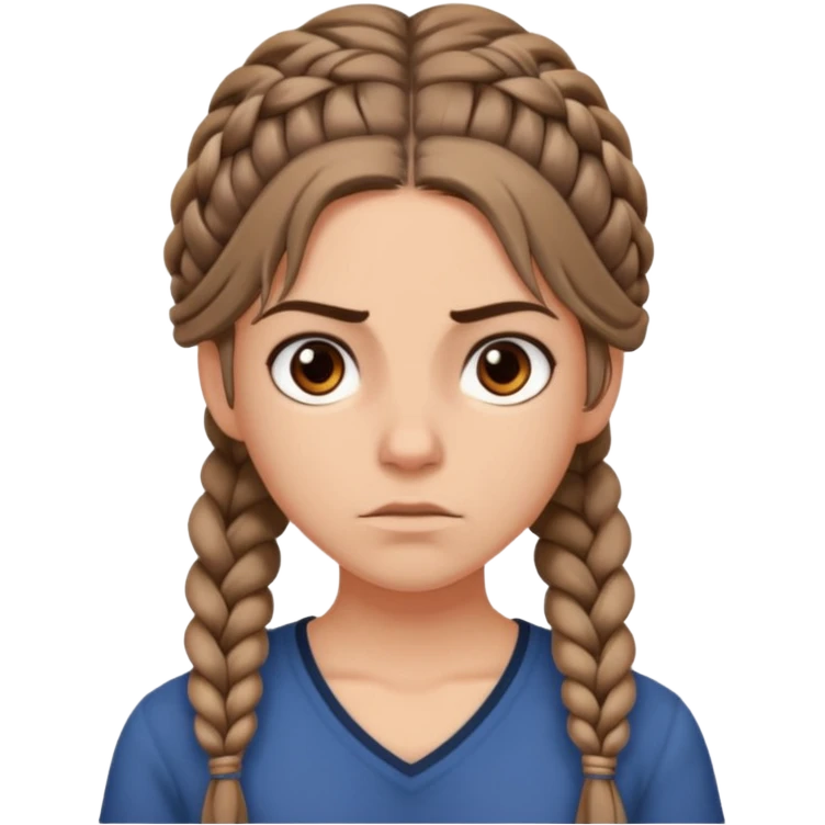 Black Annabeth Chase her head full of braids all over brow hair emoji