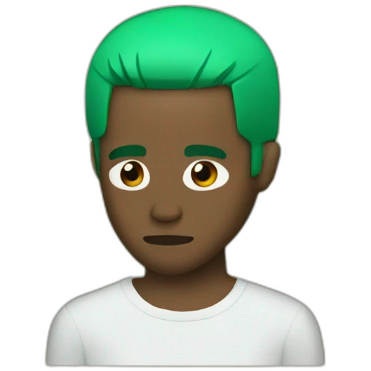 Frank ocean with green hair emoji