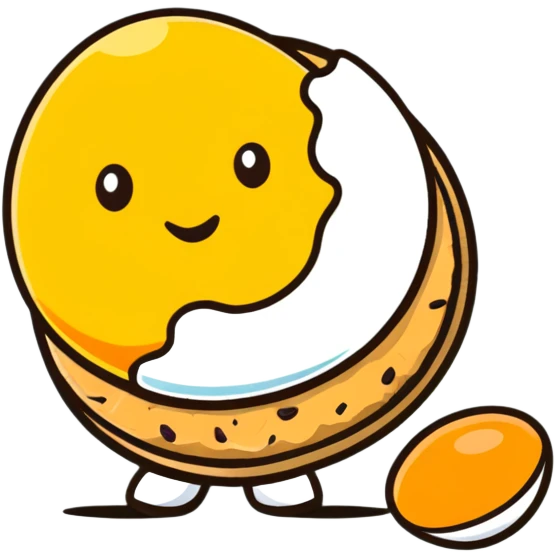 cookie with sunny side up egg on top emoji