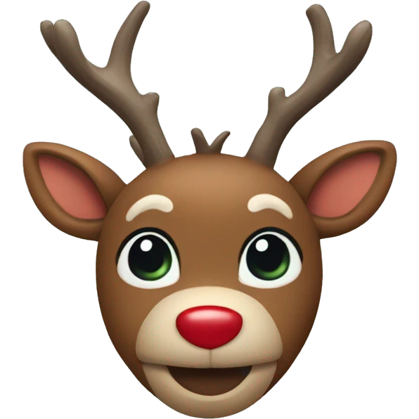 Rudolph red nosed reindeer emoji