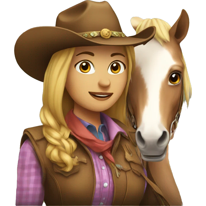 cowgirl on horse emoji