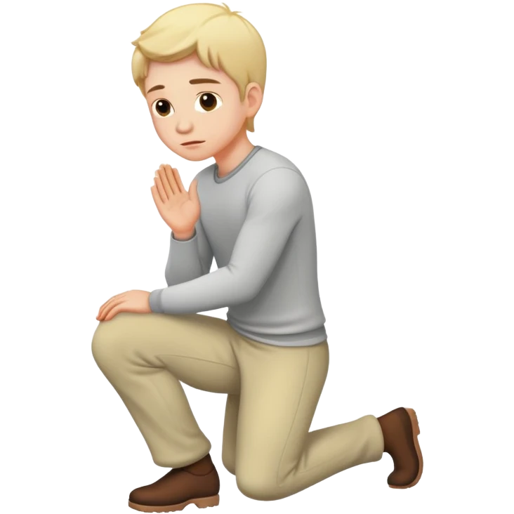 white person kneeling emoji