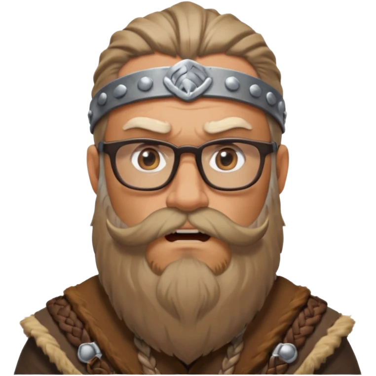 Glasses-Wearing wild viking emoji