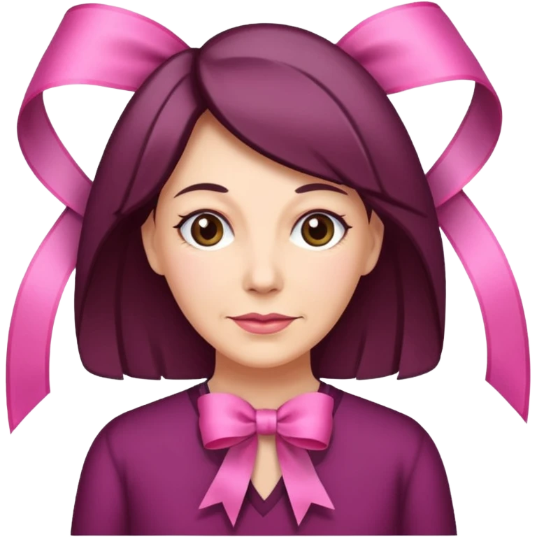 Mature Women with pink ribbons emoji