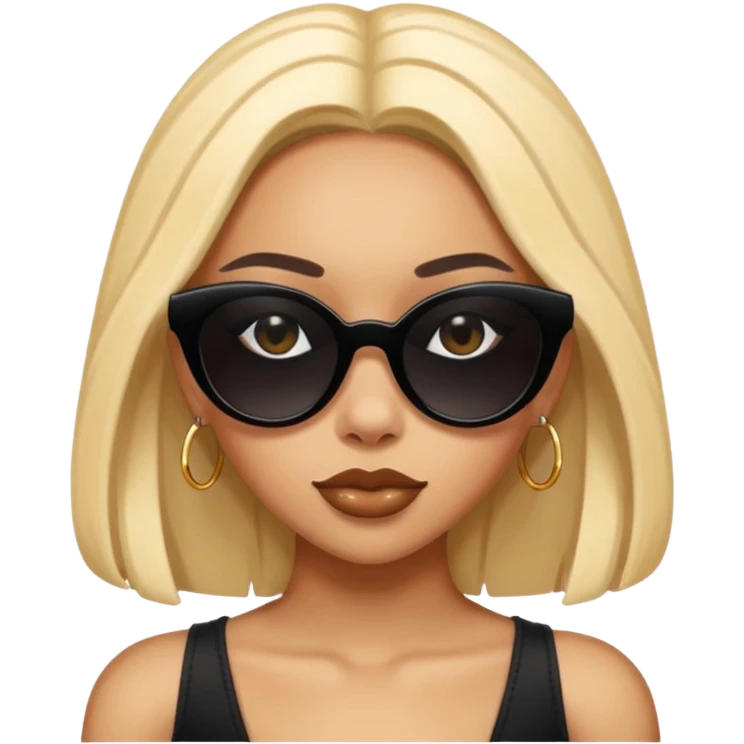 doja cat wear black sun glasses emoji