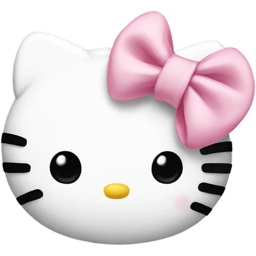 Light pink bow hello kitty emoji
