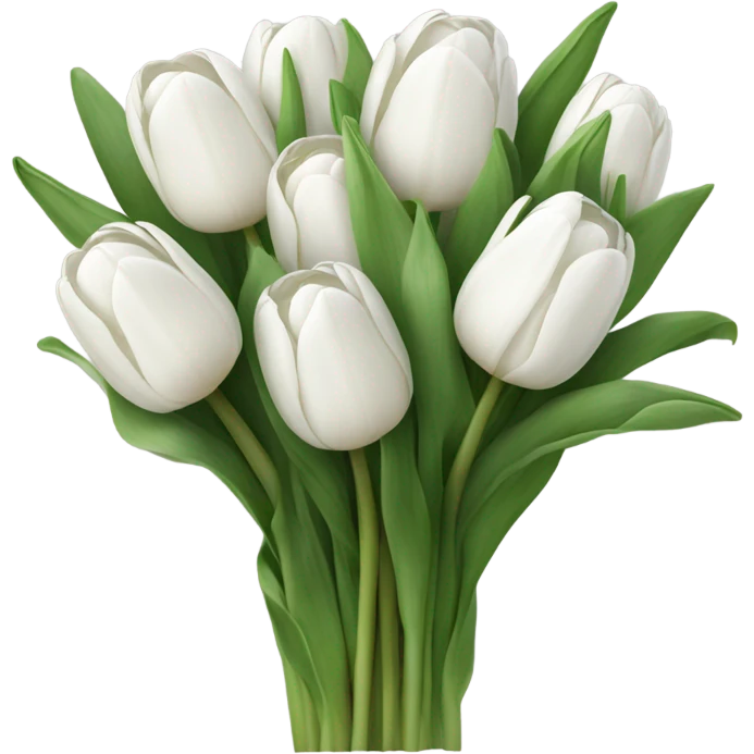 white tulip bouquet  emoji