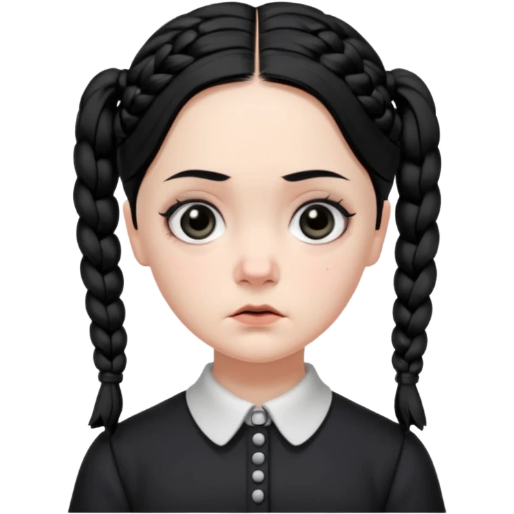 Quiero que me crees un emoji de Wednesday Addams emoji