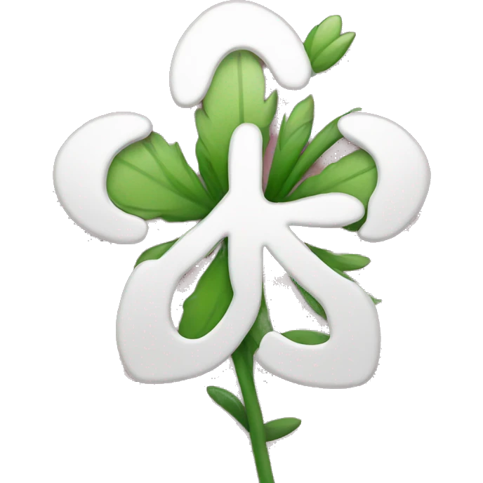 flower with a peace sign emoji