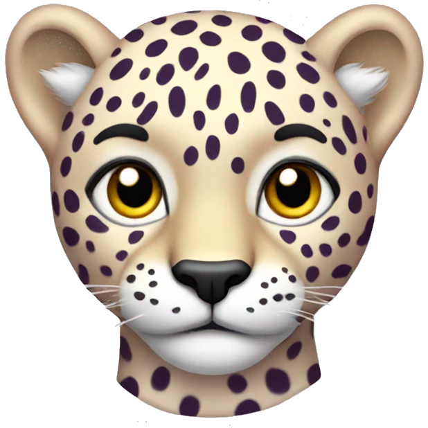 pastel purple cheetah  emoji