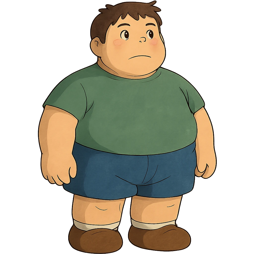 ghibli style big boy character emoji