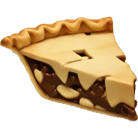 pie with a piece of pie emoji