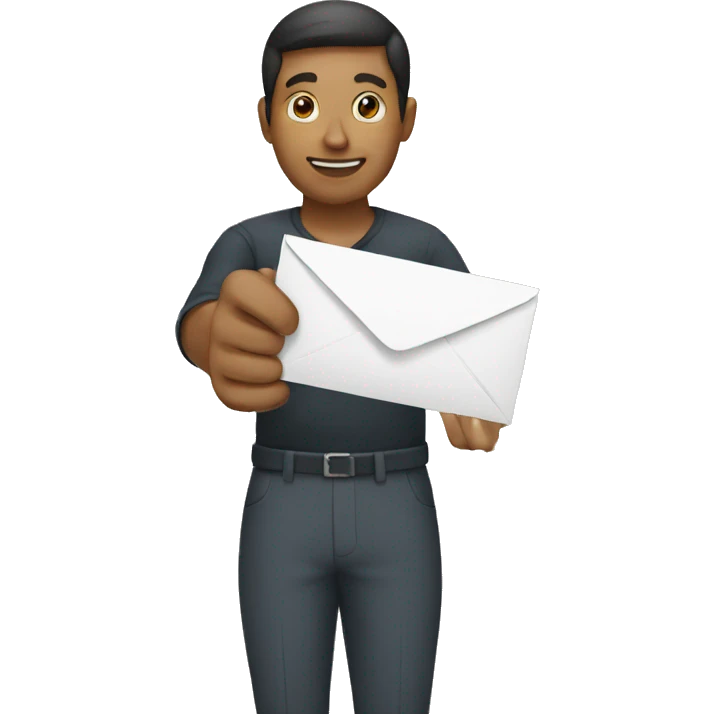 person holding envelope emoji
