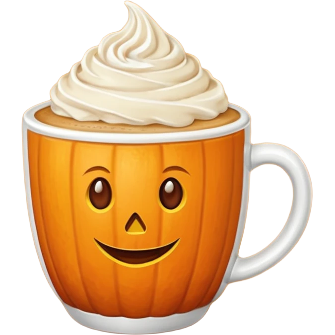 pumpkin spice latte in mug emoji