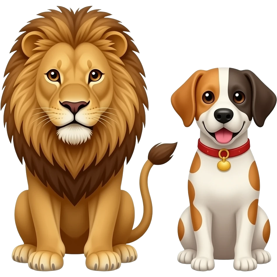 lion dog emoji